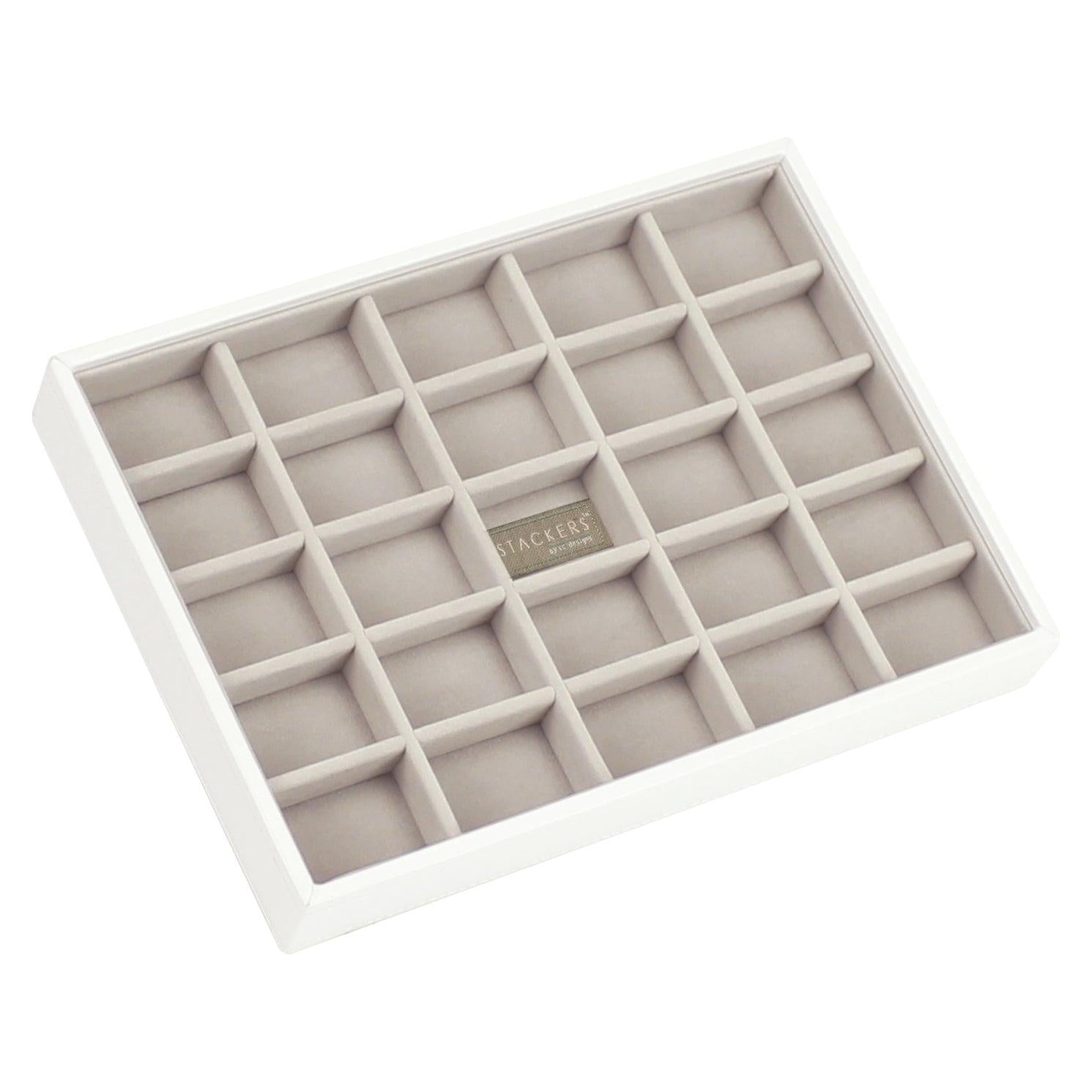 White PREMIUM Stackers Jewellery Box small compartment tray