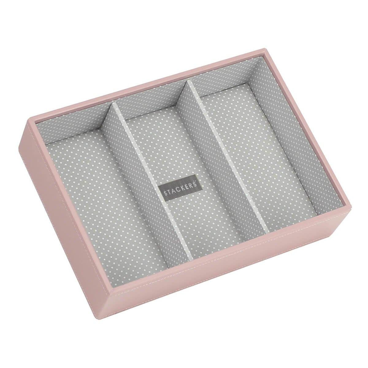 Soft Pink Classic Size Stackers Jewellery Box Deep Section Tray