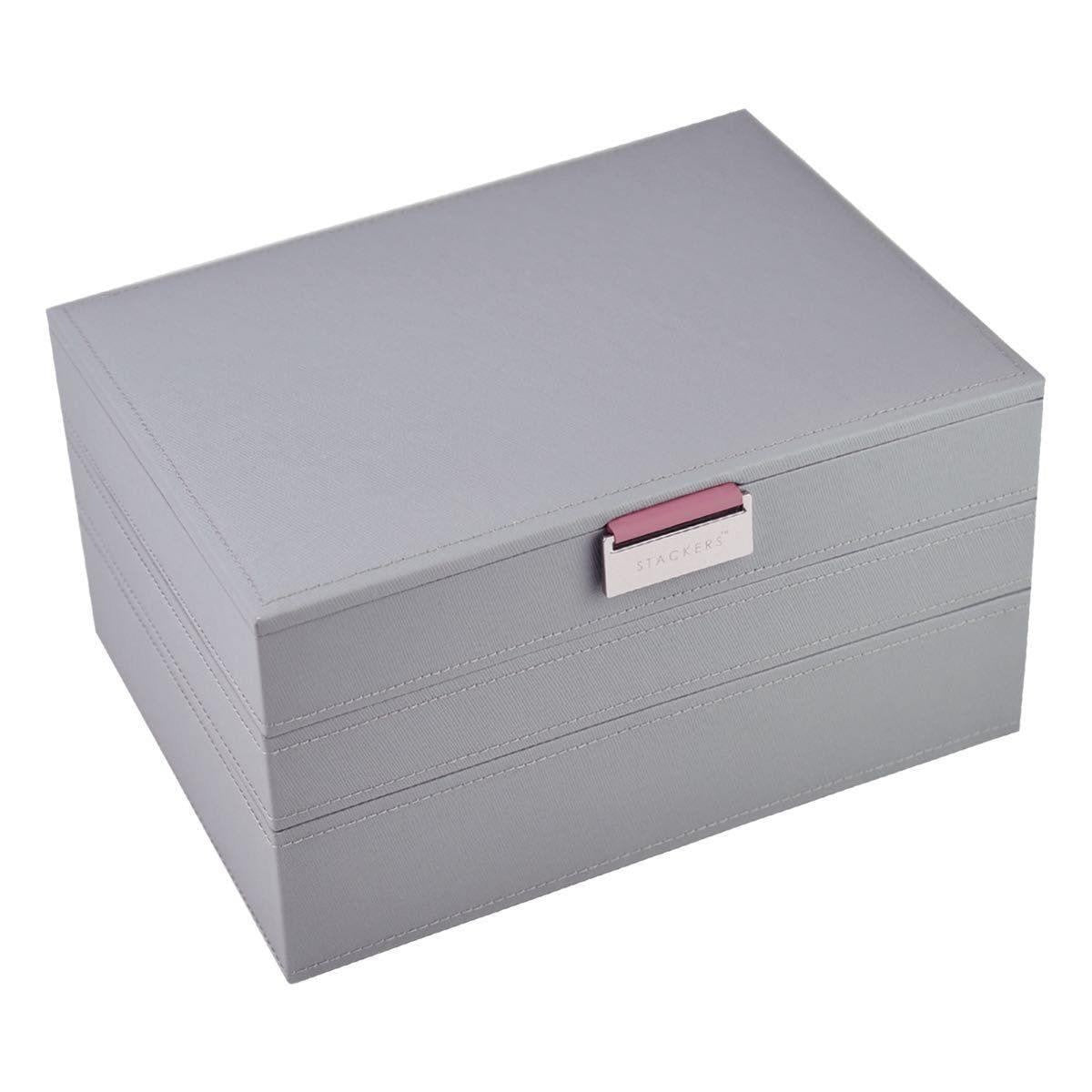 Dove Grey with Antique Pink Stackers Classic Size Set of 3