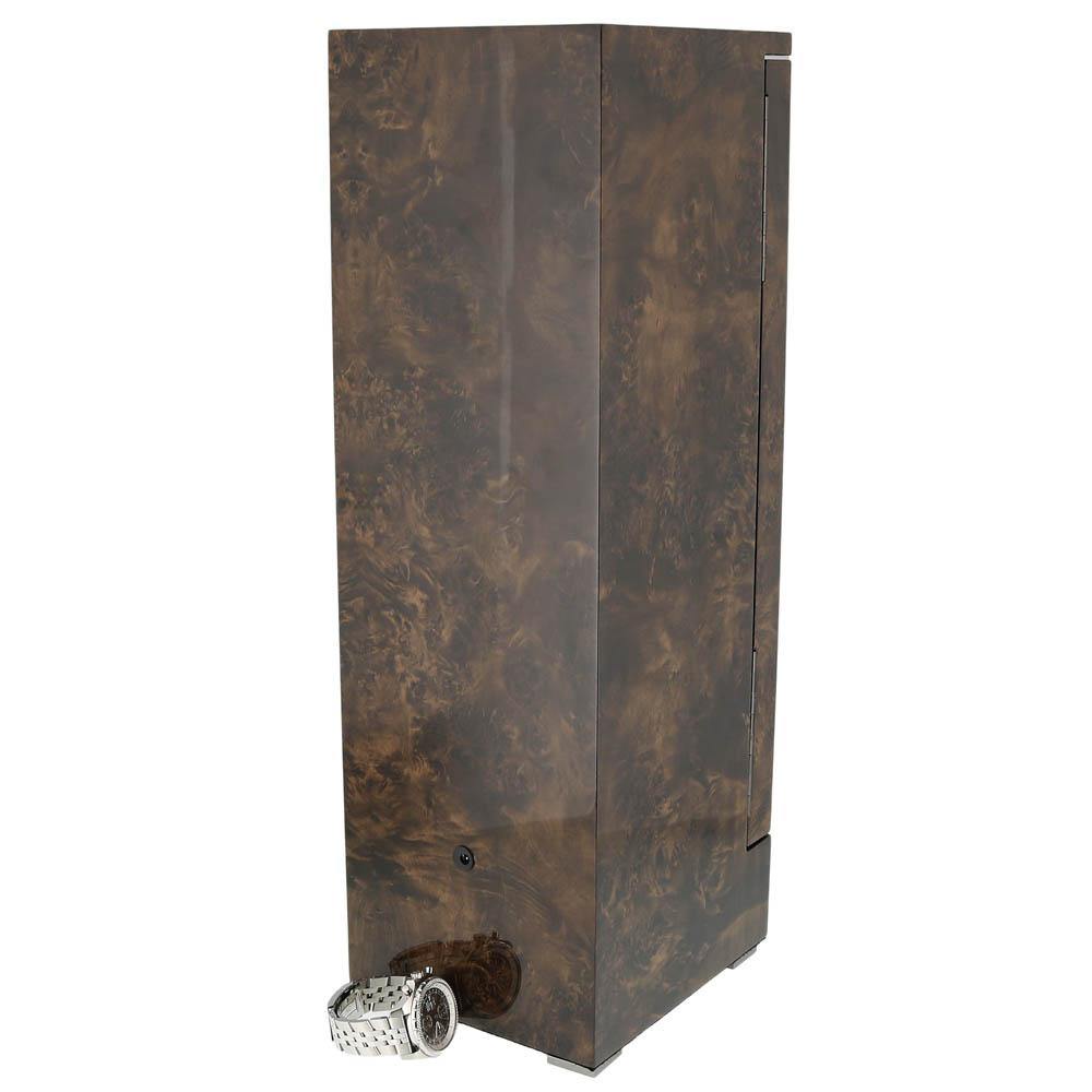 4 Watch Winder Dark Burl Wood Finish the Tower Series by Aevitas