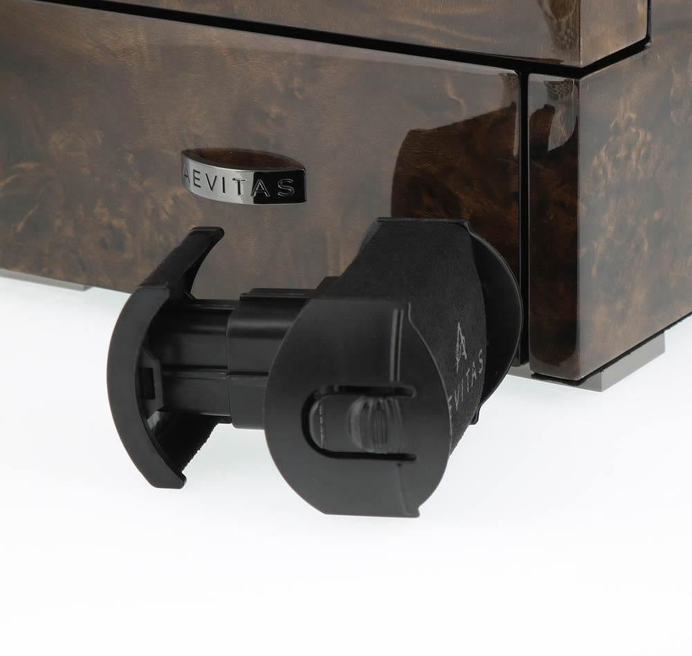 4 Watch Winder Dark Burl Wood Finish the Tower Series by Aevitas