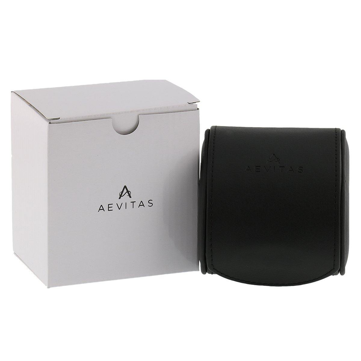 Black Faux Leather Watch Travel Case by Aevitas