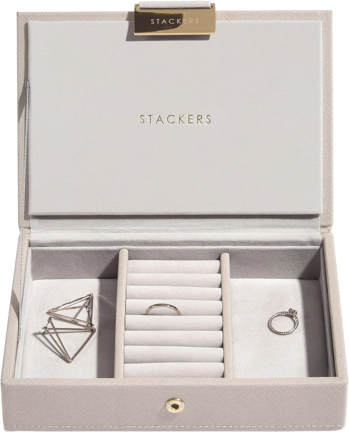 Stackers Taupe Mini Jewellery Box Lid