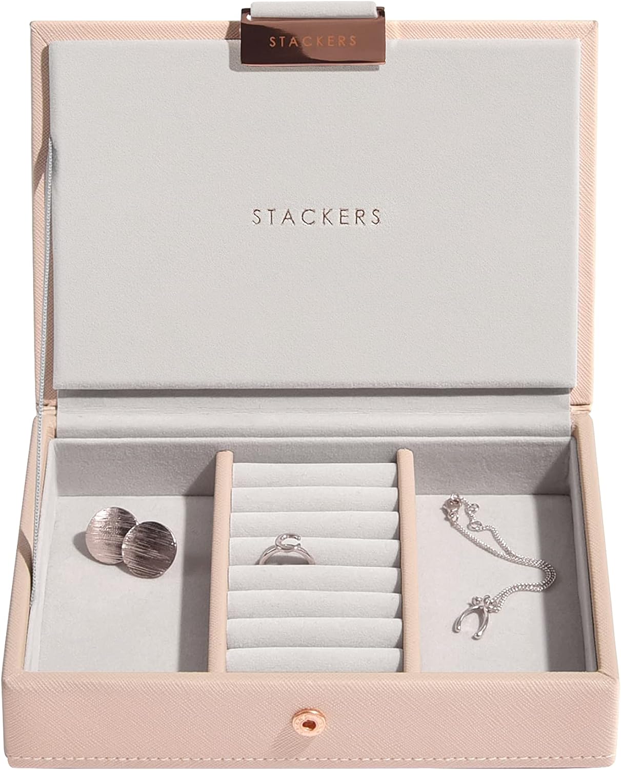 Stackers Blush Pink Mini Jewellery Box Lid