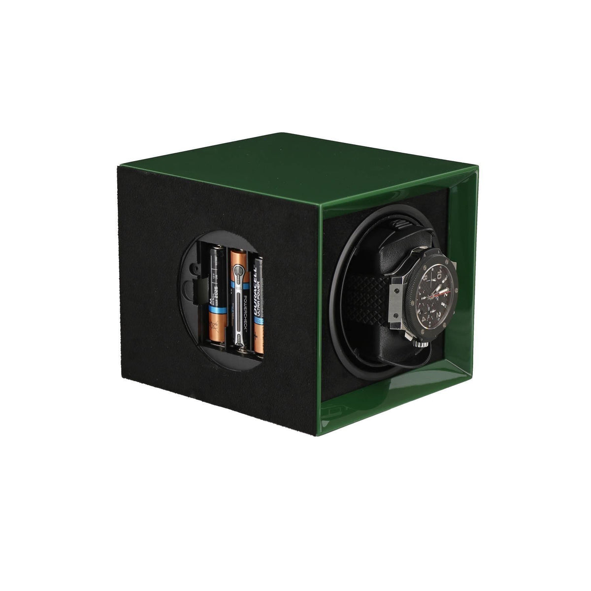 Watch Winder for 1 Automatic Watch in Green Mains or Battery by Aevitas