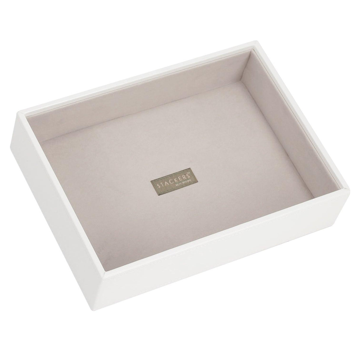White PREMIUM Stackers Jewellery Box Deep Open Tray