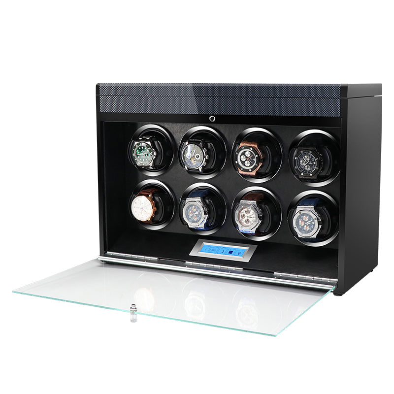 Aevitas Watch Winder 8 Automatic Watches Carbon Fibre Finish