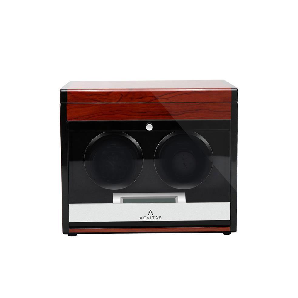 Automatic 2 Watch Winder in Mahogany Finish by Aevitas
