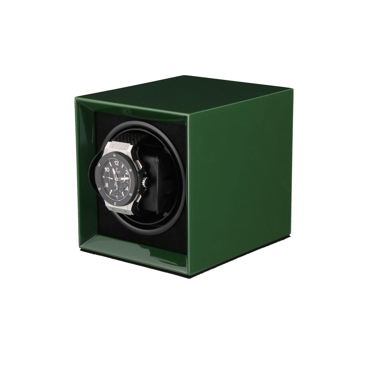 Watch Winder for 1 Automatic Watch in Green Mains or Battery by Aevitas