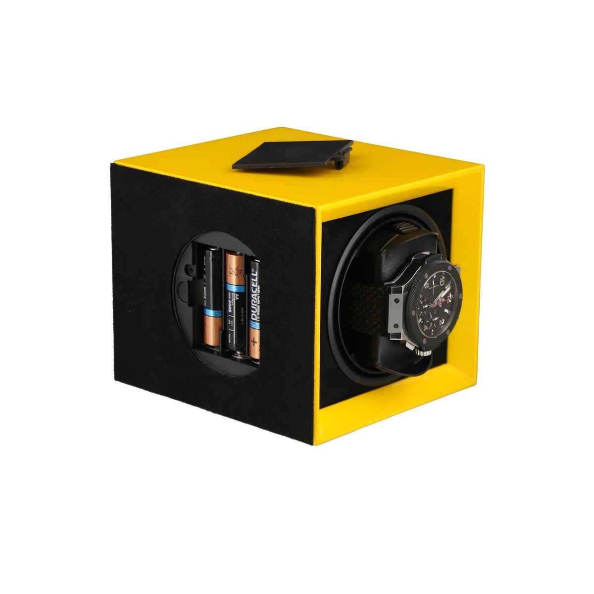 Watch Winder for 1 Automatic Watch in Yellow Mains or Battery by Aevitas