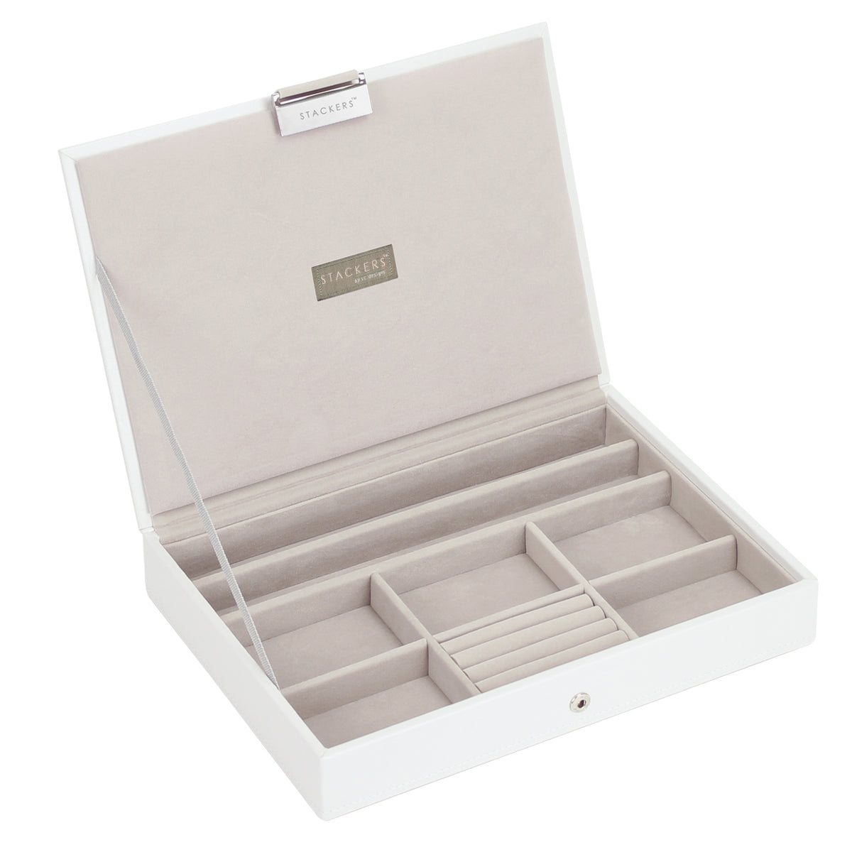 White PREMIUM Stackers Jewellery Box Top Lid