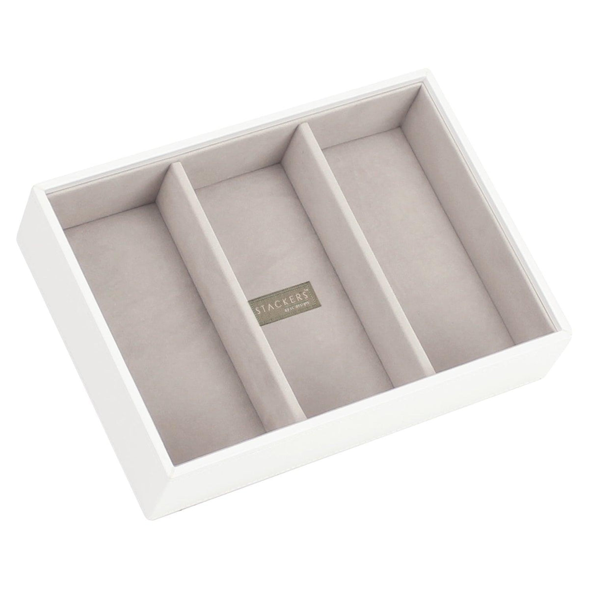 White PREMIUM Stackers Ivory Jewellery Box Deep Tray