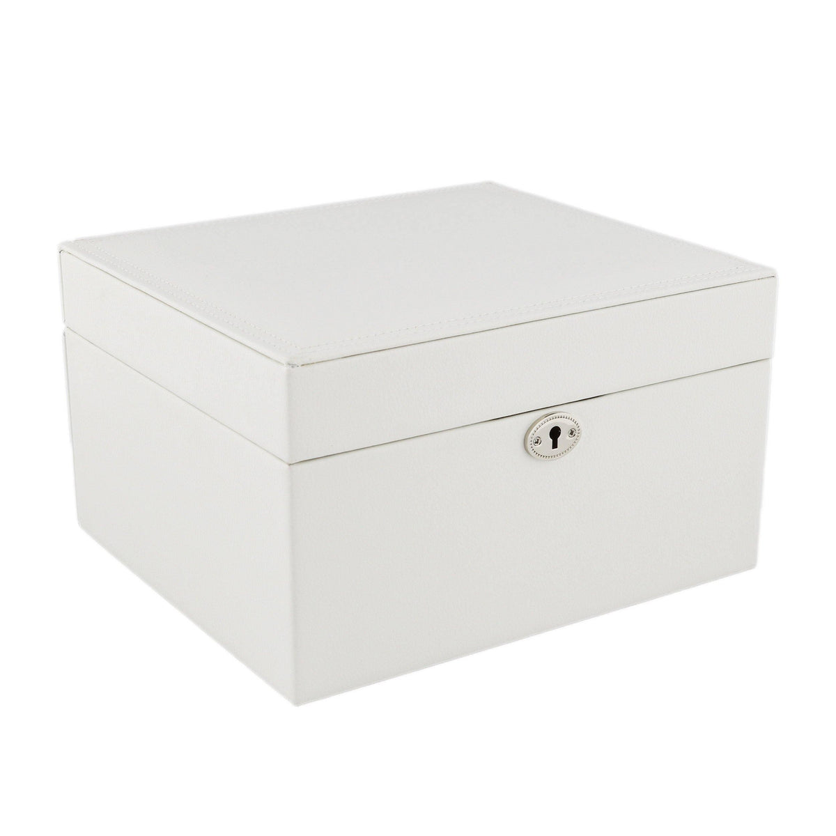 Finest Quality Large Size Ivory Bonded Leather Jewellery Box by Aevitas