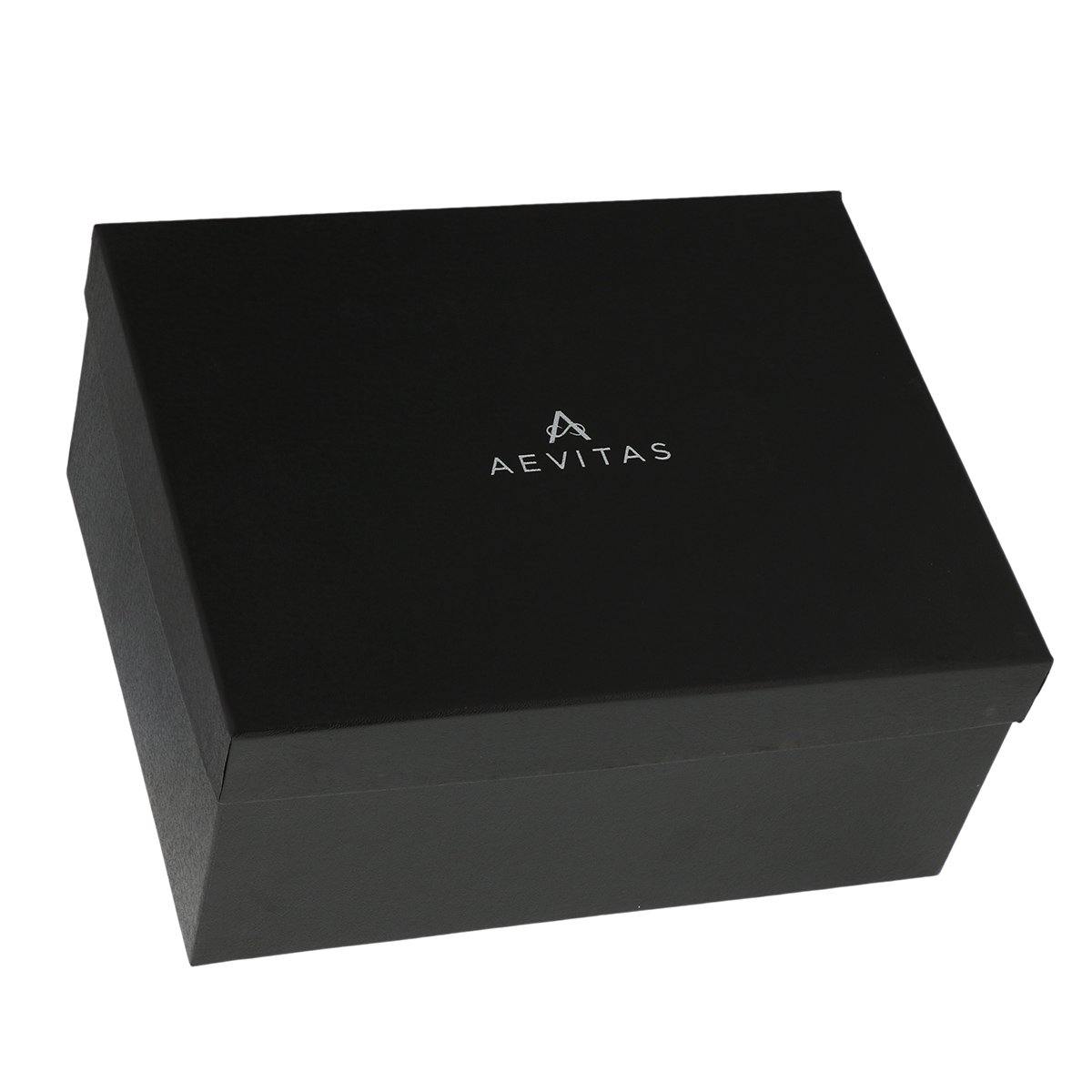 Piano Black Wooden Watch Collectors Box for 4 Watches and 16 Pair Cufflinks by Aevitas