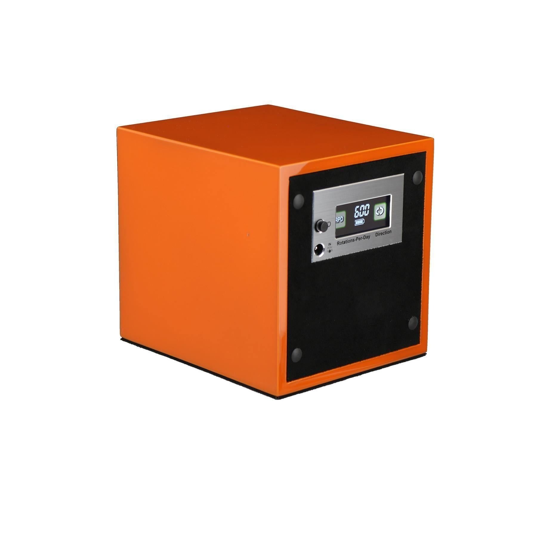 Watch Winder for 1 Automatic Watch in Orange Mains or Battery by
