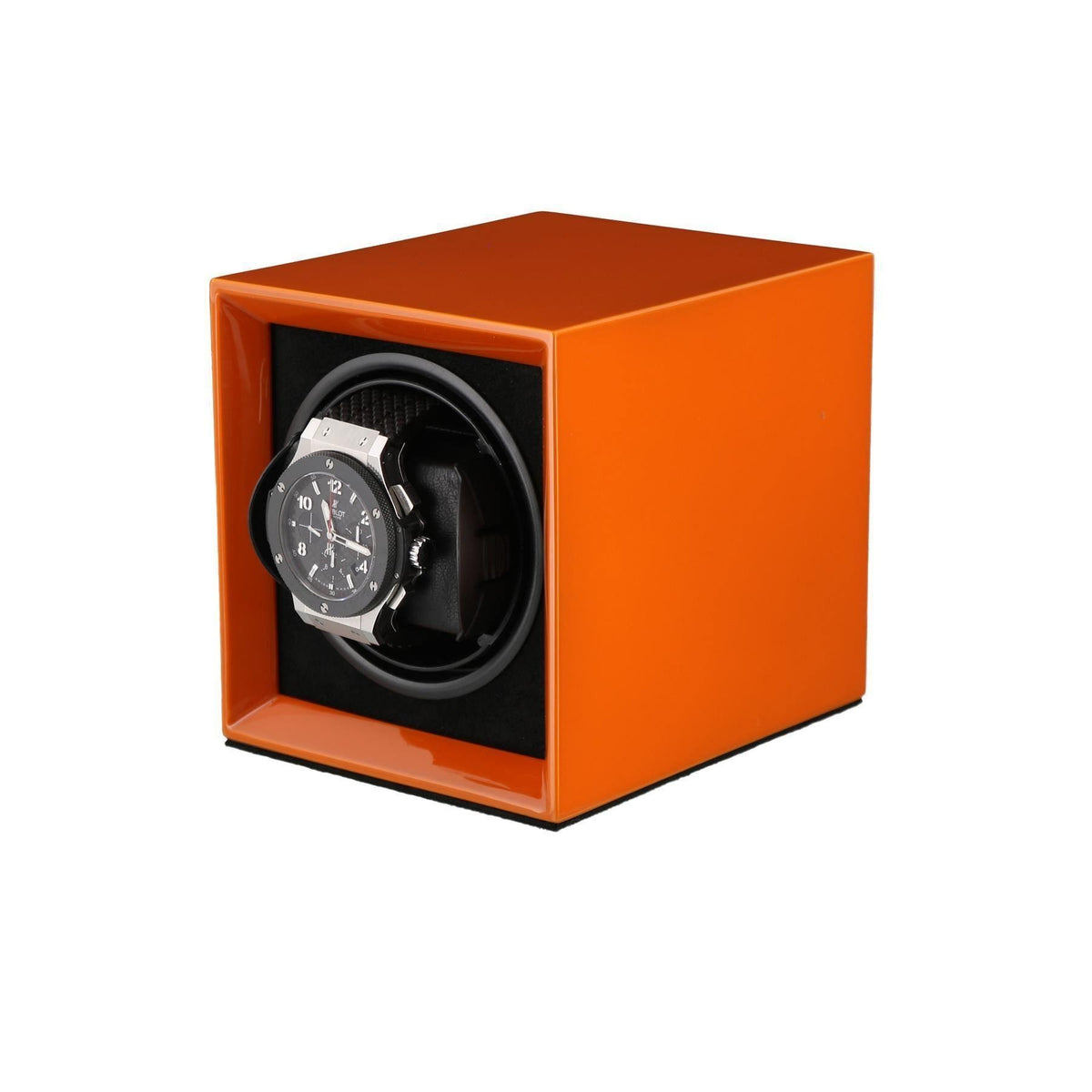 Watch Winder for 1 Automatic Watch in Orange Mains or Battery by Aevitas